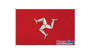 ISLE OF MAN 90cm x 60cm FLAG DURAFLAG Hard Wearing Rope & Toggle - Picture 1 of 6