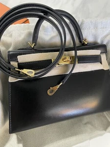 Hermes Kelly Mini II Sellier 89 Noir  Gold Hardware 20 Black Box Leather 2023 - Picture 1 of 8