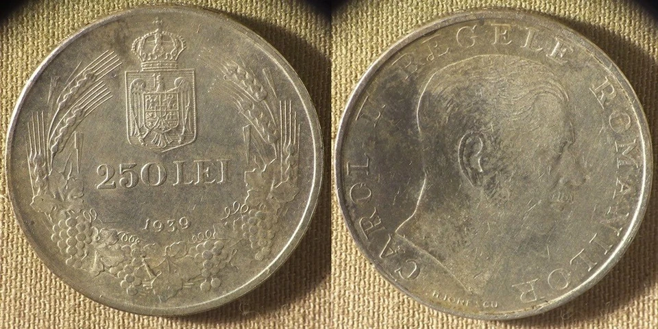 Romania : 1939 250 Lei CH.AU-UNC Tone Area #57 IR8916 - Image 1 of 1