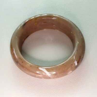 Brazalete Grueso Asimétrico Beige Mármol Neutro De Colección Foto 1 de 4