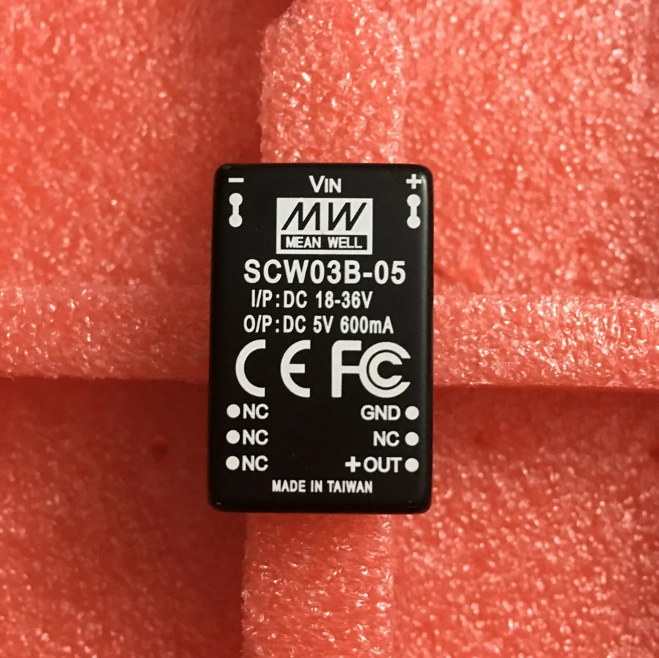 New MEAN WELL SCW03B-05 DC to DC Converter 5V 0.6A 3W 8-Pin x1PC - Image 1 of 4