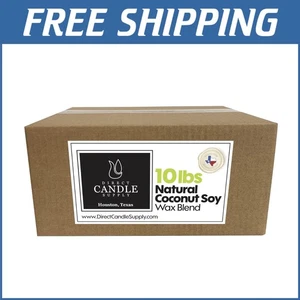 Coconut Soy Wax for Candle Making - 10 lb Premium Blend for Effortless Crafting - Picture 1 of 7