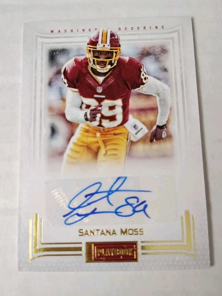 2013 Santana Moss Auto /49 Panini Playbook Washington Redskins  - Image 1 of 2