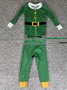 Conjunto de pijama Hanna Andersson Elf 18-24 meses algodón orgánico verde Navidad - Imagen 1 de 6