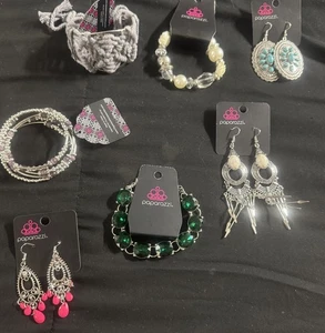 Set 7 Paparazzi Schmuck Ohrringe Armbänder Armreifen Mode Kostüm Wiederverkäufer  - Bild 1 von 8