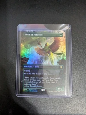 Birds of Paradise (Borderless) Commander: Bloomburrow Foil mtg - Image 1 of 4