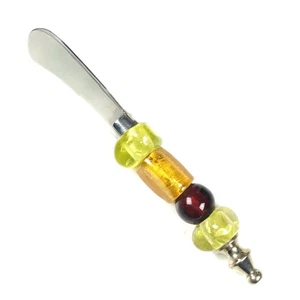 Tag Multicolor Stainless Steel Beaded Appetizer Butter Cheese Spreader Knife - Picture 1 of 1
