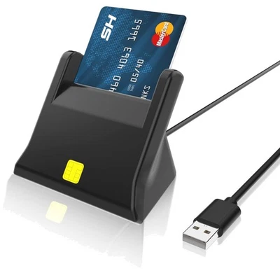 USB Chipkartenleser Smartcard Reader Kontaktbehaftet Plug Play - Bild 1 von 4