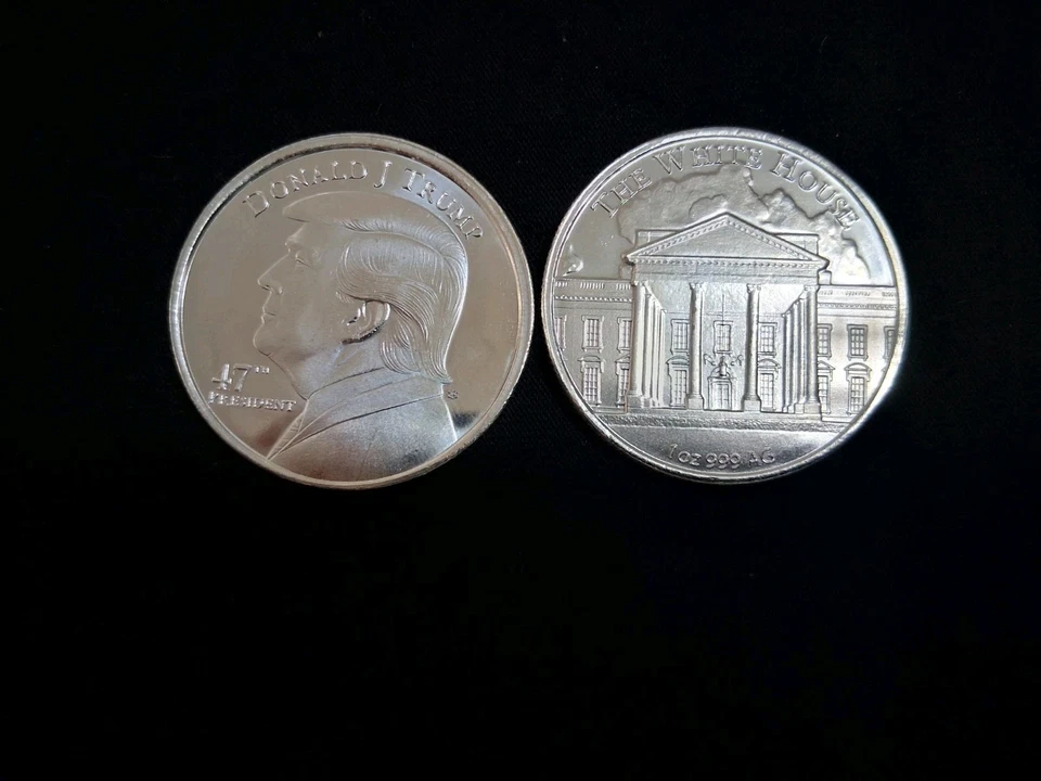Ronda de plata One Donald Trump White House 1 oz .999 BU MAGA 2024 Foto 1 de 1