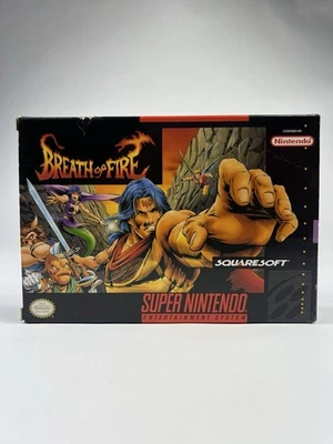 Tested! SNES *Breath of Fire* Super Nintendo RPG Box/Game/Manual/Map Complete - Image 1 of 4