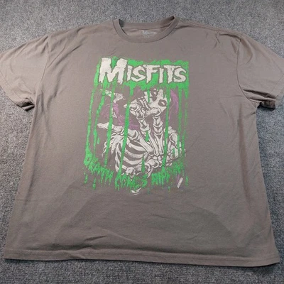 Camisa The Misfits Para Hombres XL Gris Death Comes Rippin Horror Punk Rock Banda Camiseta Foto 1 de 4