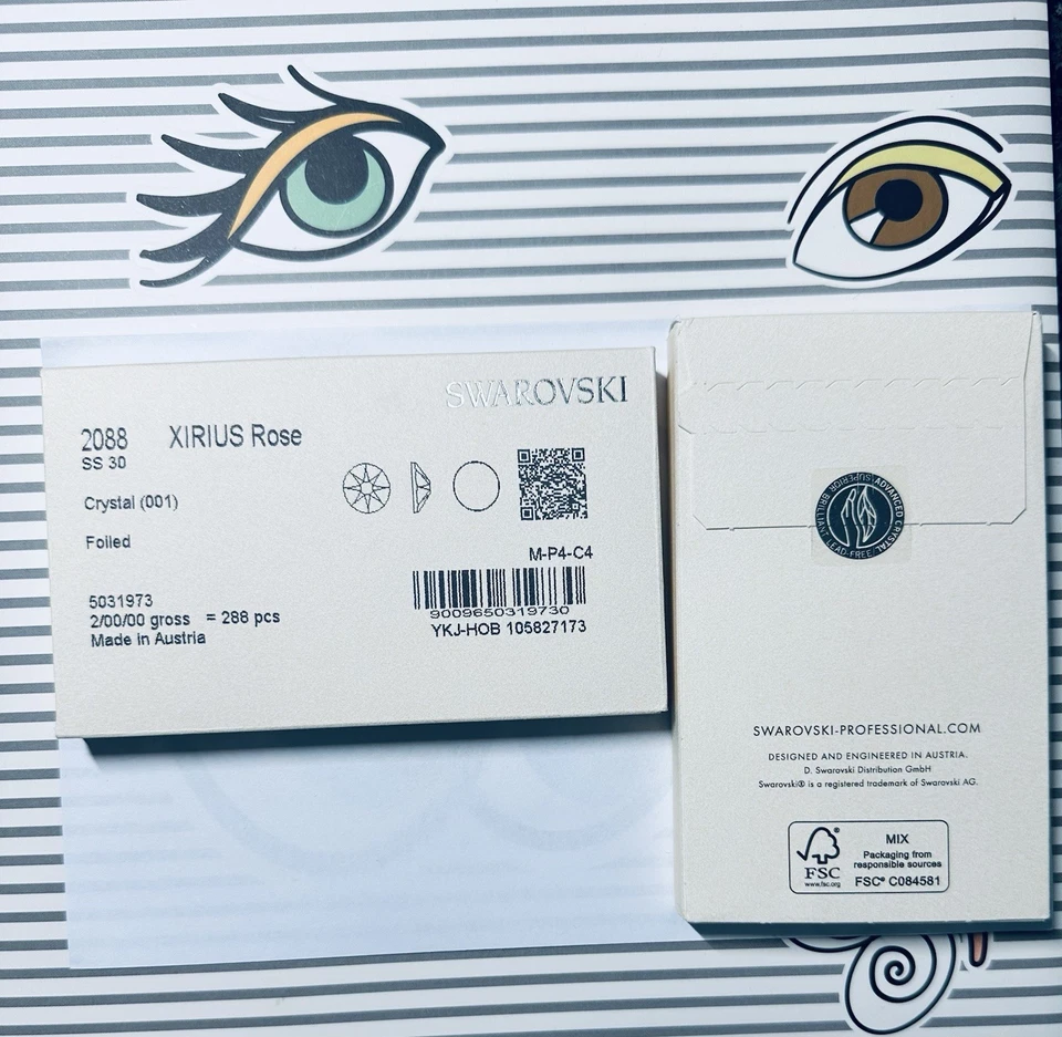 Swarovski Crystal 2088 Flatback Foiled  Factory Pack 288 pcs Non HF - Image 1 of 1