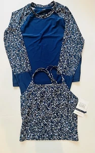 Athleta Girl Swim tankini Crop Top and Rash guard Size 16 NWOT - Picture 1 of 8