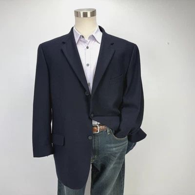 Joseph Abboud VTG 90's Mens 44R 100% Cashmere Sport Coat Blazer Jacket Navy - Image 1 of 4