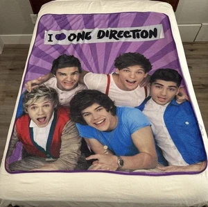 One Direction Fleece Throw Blanket 1D by Global Pink Purple Liam Payne Rare - Picture 1 of 17