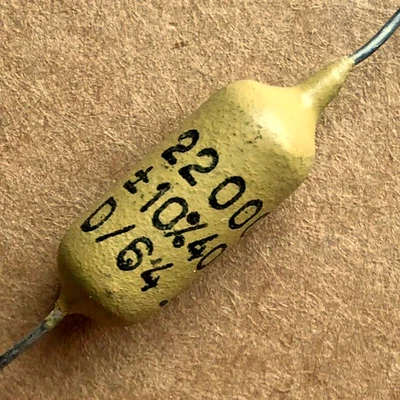 1 Condensateur MULLARD MUSTARD C296 22nF - 400V - 0.022uF - 22000pF - NOS - Photo 1/4