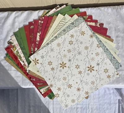 ANNA GRIFFIN 2007-2010 Christmas Paper Sampler 40 Sheets 12x12 Text Wt New (V21) - Image 1 of 4