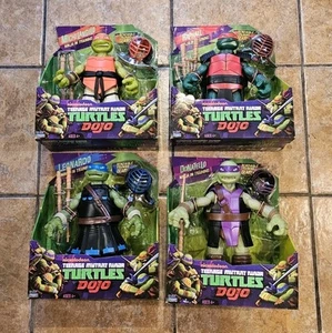 Teenage Mutant Ninja Turtles TMNT 11" Dojo Training SET Raphael Michelangelo Leo - Picture 1 of 13