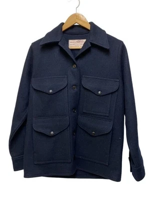 FILSON Wool Jacket Men's Navy Solid Color Classic Outdoor Coat Size Length 68 cm - Image 1 of 4
