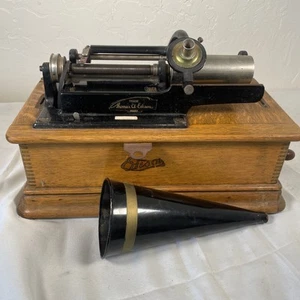 Antiguo fonógrafo cilíndrico modelo Edison Home sin probar - Imagen 1 de 15