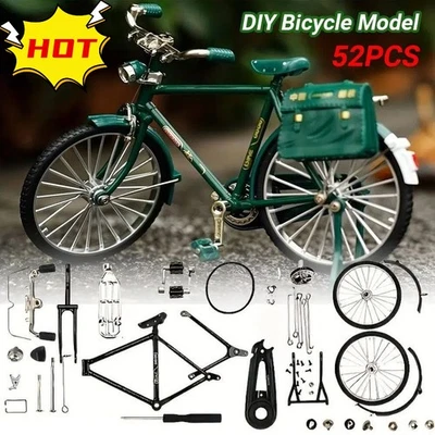 Finger Bike Models Toys Kit 1/10 DIY Miniature Fidget Bicycle Toy Retro Bicycle. - Image 1 of 4