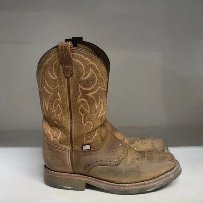 Double-H Dwight Steel Toe Work Boot Brown Mens Size 8.5EE - Image 1 of 4