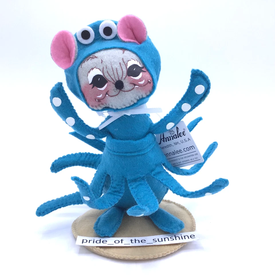 Muñeca Annalee 2022 Wannabe an Octopus Mouse 4" ratones de playa azules con etiqueta + bolsa NUEVA DIFÍCIL DE ENCONTRAR Foto 1 de 4