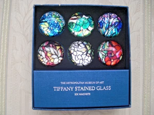 Metropolitan Museum of Art - 6 Tiffany Stained Glass Magnets - MAKE OFFER! - Picture 1 of 4