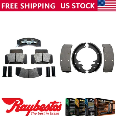 Kit de pastillas de freno y zapatas de freno delanteras traseras metálicas para Chevrolet C3500 1990-2000 Foto 1 de 4