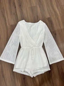 Mameluco Honey Belle blanco tejido talla pequeña manga larga  - Imagen 1 de 3