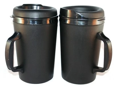 2 tazas de viaje ThermoServ negras con aislamiento de espuma de 34 oz Foto 1 de 2