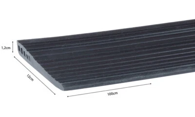 Türschwellenrampe Auffahrrampe Rollstuhl Rollator Rampe barrierefrei 12mm hoch - Bild 1 von 4