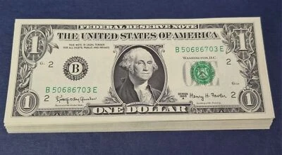 41 Consecutive 1963 A One Dollar Bills $1 Federal Reserve Notes UNC #55194 - Image 1 of 4