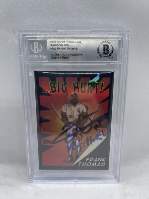 Frank Thomas Signed 2021 Topps Project 780 Jeff Staple Foil #/70 Beckett 10 Auto - Image 1 of 2