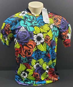 Adidas Tiro Flower Jersey, Black/White/Multicolor, Size S - Picture 1 of 12