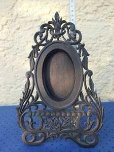 Seltener geschnitzter Aufstellrahmen - massiv Holz - ca. 1880 - 2 v. 2 - Bild 1 von 7