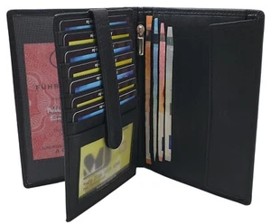 Große Büffelleder Brieftasche Geldbörse Geldbeutel Portemonnaie mit RFID Schutz - Bild 1 von 6