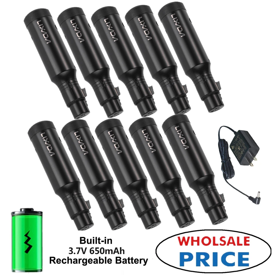 LOT Lixada Rechargeable 2.4G ISM Wireless DMX512 Female Receiver for Stage Light - Image 1 of 1