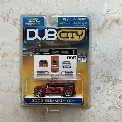 Jada Toys 2003 Hummer H2 Dub City Fire Department Collectible Car 1:64 scale Red - Image 1 of 4