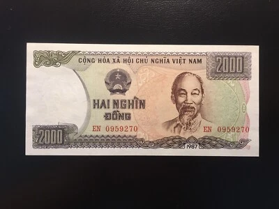 Vietnam 2000 Dong 1987 Pick 103a Fresh UNC No Pinholes - Nice Note - Image 1 of 2