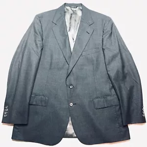 Vintage Polo University Club Ralph Lauren 44R Dark Grey Wool Blazer Jacket - Picture 1 of 7