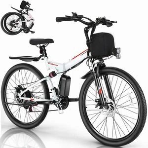 26" Electric Folding Bike 500W 48V Adults 21Speed Bicycle Commuters E-Bike w/LCD - Picture 1 of 12