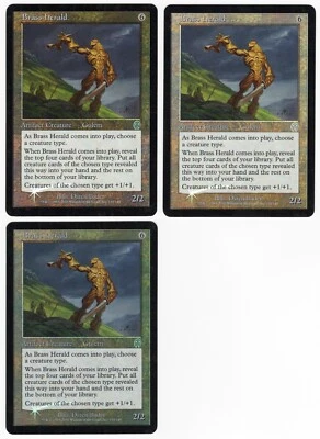 Brass Herald x3 3x 2001 Apocalypse FOIL Unc Artifact Creature MTG SP - NM AZ1 - Image 1 of 2