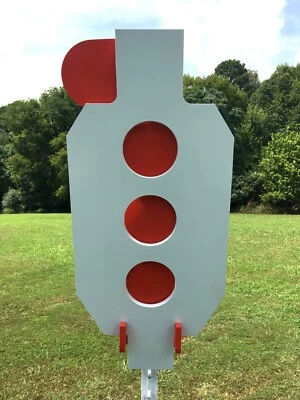 ZIPPER 10x24 3/8AR500 STEEL HOSTAGE REACTIVE DUELING TREE SHOOTING TARGET T-POST - Image 1 of 4