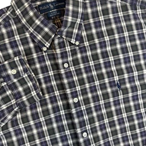 Polo Ralph Lauren Blake Button Down Shirt Men's XL Navy Plaid Preppy Classic - Picture 1 of 6