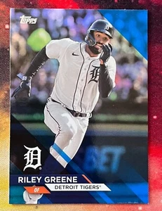 2024 Topps Flagship Collection Riley Greene #56 Blue Foil 16/50 - Picture 1 of 2