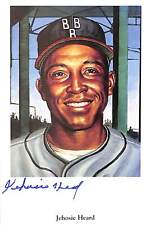 Jehosie Heard Signed Negro League - Black Barons Ron Lewis Post Card 181239