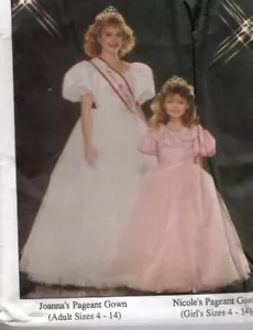 1989 P & T Pageant Gowns Adult Sizes 4-14 & Girl's Sizes 4-14 Uncut - Picture 1 of 3