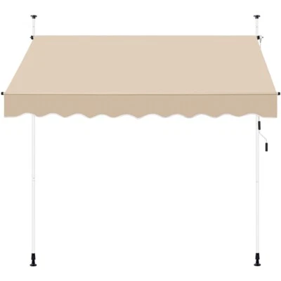 Store Banne Manuel Auvent Rétractable Hauteur Réglable sans Percement Balcon - Photo 1/4