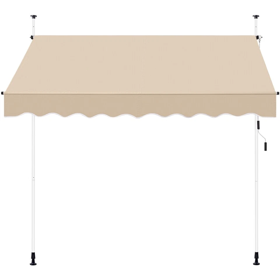 Store Banne Manuel Auvent Rétractable Hauteur Réglable sans Percement Balcon - Photo 1/4